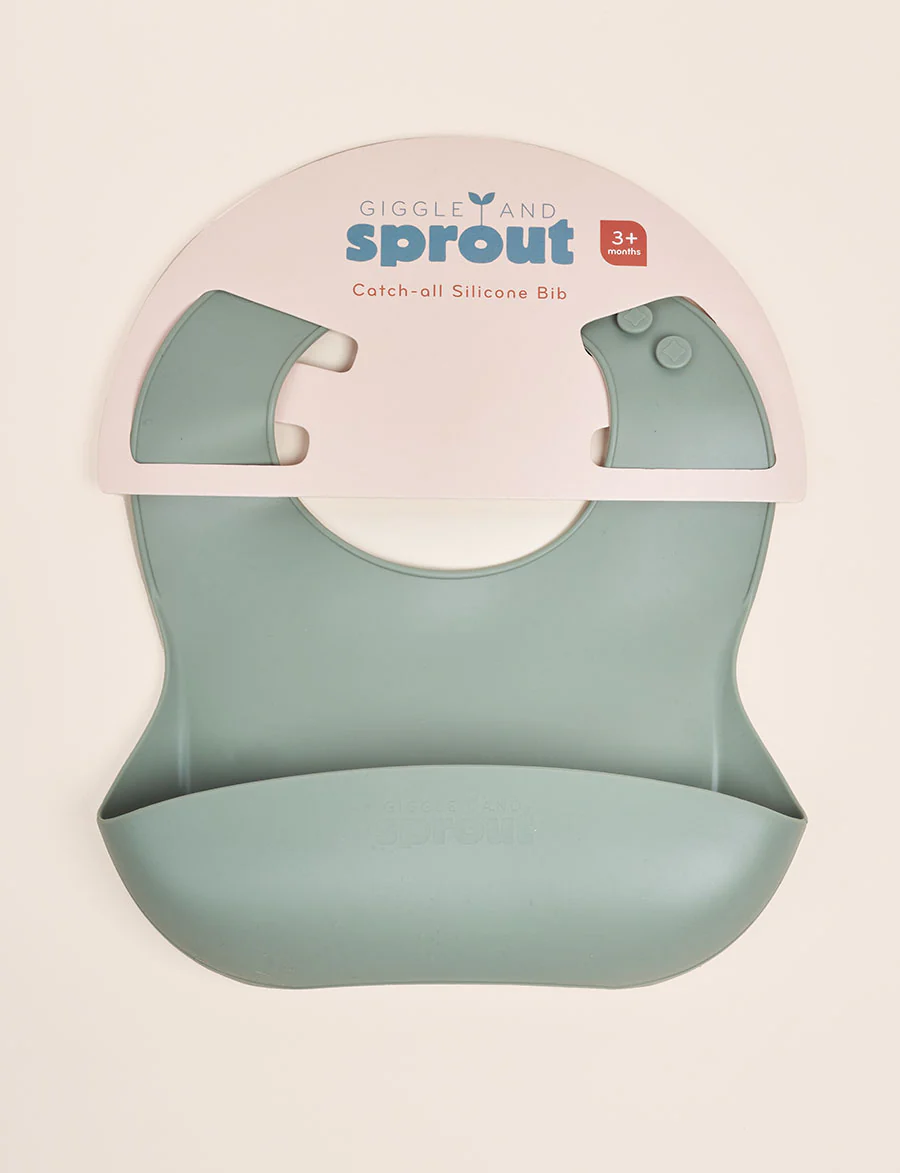 Giggle & Sprout Green Silicone Bib - Image 2