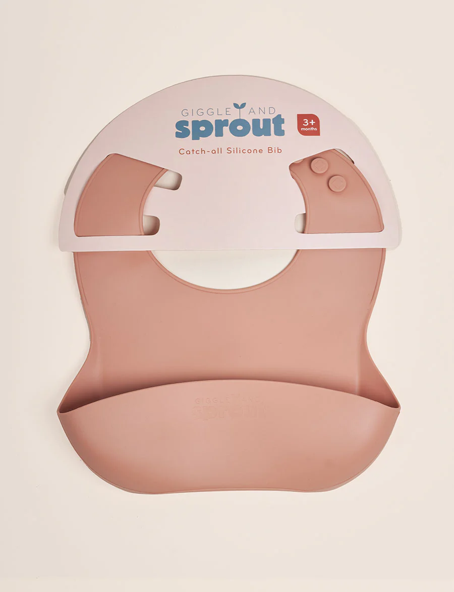 Giggle & Sprout Orange Silicone Bib - Image 2